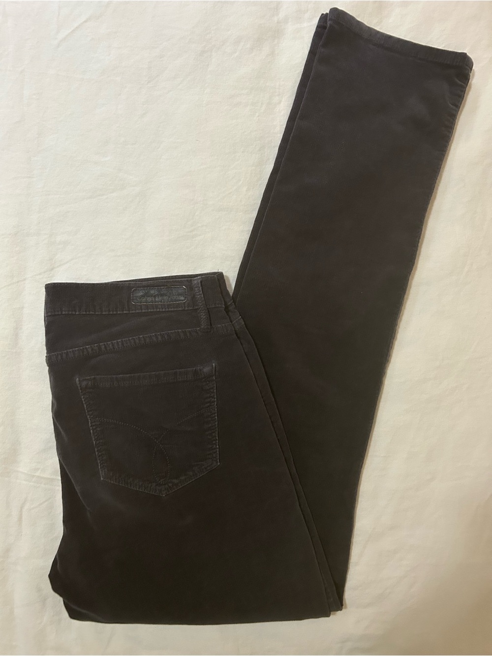 Calvin Klein Jeans Washed Black Corduroy Straight Leg Pants Size 8 - Picture 11 of 13